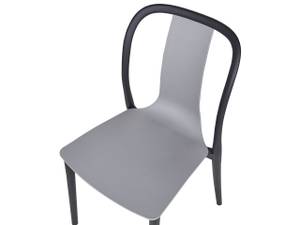 Chaise de salle à manger SPEZIA Noir - Gris - Matière plastique - 42 x 89 x 49 cm