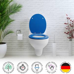 Premium WC Sitz Deep Blue Blau - Holzwerkstoff - 38 x 5 x 44 cm