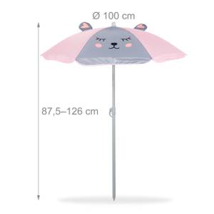 Chaises table enfants avec parasol Gris