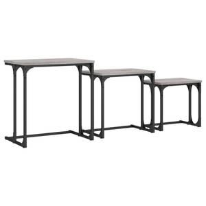 Couchtische 3er Set D148 Grau - Holzwerkstoff - 35 x 53 x 51 cm