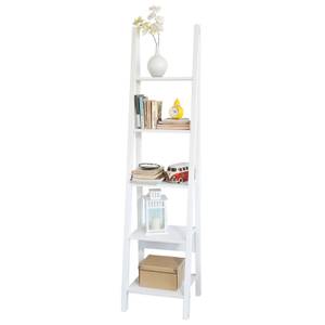 Étagère Murale Étagère Échelle FRG101-W Blanc - Bois manufacturé - 44 x 180 x 39 cm