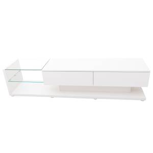 Buffet TV Cronus Ⅱ Marron - Blanc brillant - Blanc