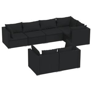 Garten-Lounge-Set (7-teilig) 3013637-16 Schwarz - Anzahl Teile im Set: 7