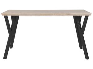 Table de salle à manger BRAVO Noir - Chêne clair - 80 x 140 cm