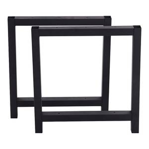 Set de 2 pieds de table Møn Noir - Métal - 45 x 43 x 1 cm