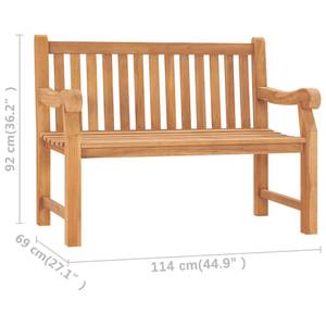 Banc de jardin 3007521 Marron - Bois manufacturé - Bois/Imitation - 114 x 92 x 69 cm