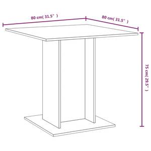 Table de salle à manger 298665 Marron foncé