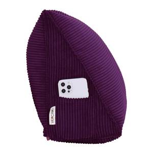 Großes ergonomisches Keilkissen Kord Violett - 45 x 35 cm