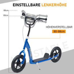 Kinderscooter 371-027BU Blau - Metall - 52 x 80 x 120 cm