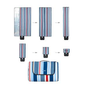 XXL Picknickdecke gestreift Blau - Rot - Weiß - Metall - Kunststoff - Textil - 200 x 1 x 300 cm