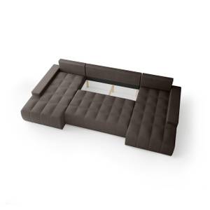 Ecksofa Big Sofa Eckcouch DEIA U Form Braun