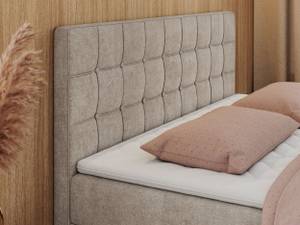 Boxspringbett CARMEN Sandbraun - Breite: 200 cm - H4 - Textil