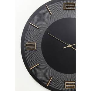 Horloge murale Leonardo Noir - Bois manufacturé - Métal - 49 x 49 x 5 cm