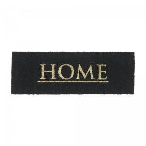 Paillasson HOME A 26x75 en coco noir Noir - Fibres naturelles - 26 x 15 x 75 cm