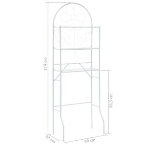 Etagère de toilette 296105 Blanc - Métal - 33 x 174 x 60 cm