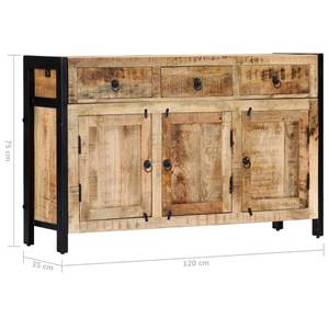 Sideboard 243984 Braun - Massivholz - Holzart/Dekor - 120 x 76 x 35 cm