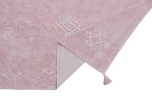 Tapis lavable en coton, ITZA Rose foncé