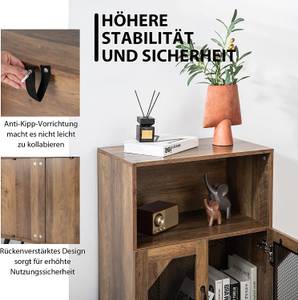 Vintage Weinschrank Weinregal Braun - Holzwerkstoff - 34 x 94 x 60 cm