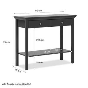 Konsolentisch 2505 Grau - Holzwerkstoff - 90 x 75 x 35 cm