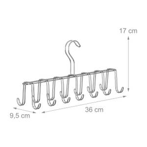 Cintre porte-cravates argent en lot de 3 Argenté