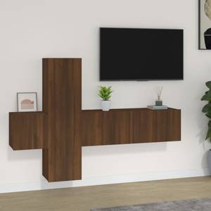 TV-Schrank 3er Set D527 Eiche Schwarzbraun Dekor