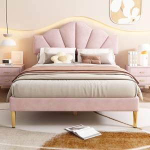 Lit en velours M190 Rose foncé