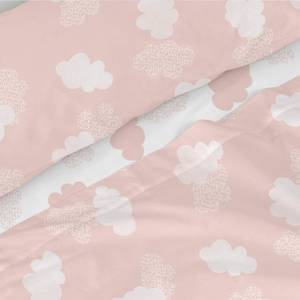 Clouds Bettlaken-set Pink - Textil - 1 x 160 x 270 cm