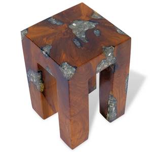 Tabouret 243470 Verre - Bois massif - Bois/Imitation - 30 x 40 x 30 cm