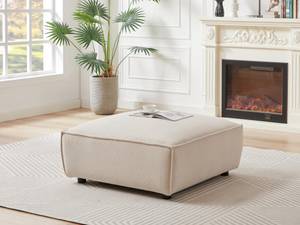 Pouf BORORE Beige - Textile - 95 x 44 x 95 cm