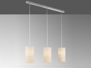 Pendelleuchte Esstischlampe modern Beige Beige - Silber - Metall - Textil - 110 x 150 x 16 cm