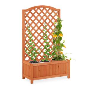 Treillis de jardin en bois orange brun Marron - Bois manufacturé - 60 x 105 x 28 cm