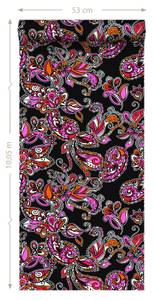 Tapete funky Blumen und Paisleys 6960 Orange