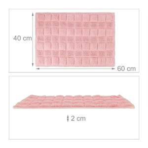 Descente de bain en coton 60x40 cm Rose clair