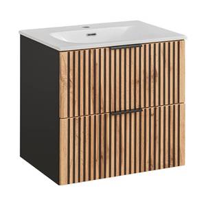 Badezimmer Waschplatz Set XANTEN (2-tlg) Braun - Holzwerkstoff - 61 x 200 x 46 cm