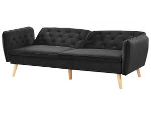 2-Sitzer Sofa BARDU Schwarz - Eiche Hell