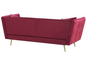 3-Sitzer Sofa FREDERICA Gold - Rot - Textil - 200 x 77 x 80 cm