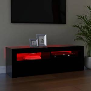 TV-Schrank mit LED-Leuchten D504 Schwarz