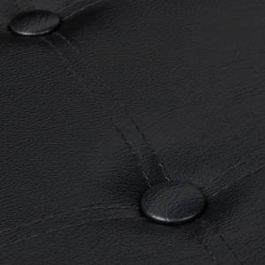 Pouf de rangement avec poignées Noir - Bois manufacturé - Matière plastique - 43 x 34 x 37 cm