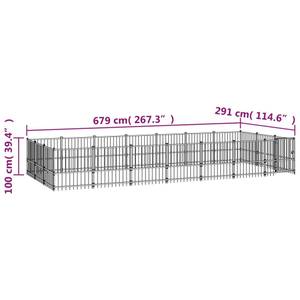 Hundezwinger 3124620 291 x 100 x 679 cm