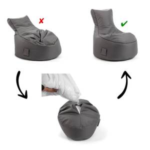 Sitzsack-Füllung Nachfüllpack Sitzsäcke Weiß - Kunststoff - 60 x 55 x 66 cm