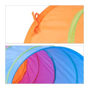 Farbenfroher Spieltunnel für Kinder Blau - Orange - Violett - Metall - Textil - 45 x 45 x 170 cm