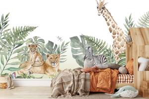 Papier Peint ANIMAUX Plantes Tropicales 400 x 280 x 280 cm