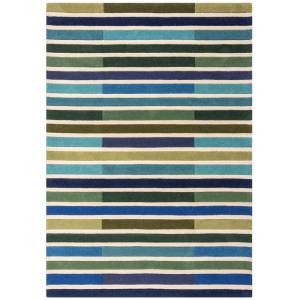 Tapis de salon moderne pure laine KEYO Bleu - 160 x 230 cm