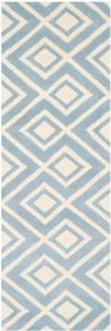 Teppich Sloane Blau/Creme - Maße: 68 x 213 cm