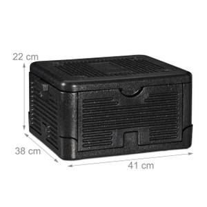 4 x Thermobox für Essen 17 L Schwarz - Kunststoff - 41 x 22 x 38 cm