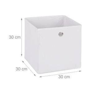 Lot de 4 bacs de rangement Argenté - Blanc