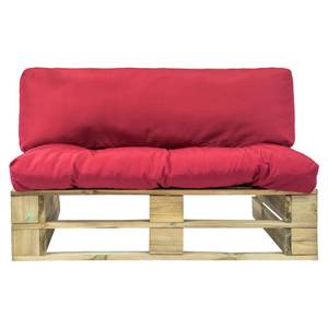 Palettensofa Rot - Textil - Holzart/Dekor - 110 x 65 x 110 cm