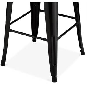 Chaises de bar Korona Noir Lot de 4 Noir - Métal - 43 x 76 x 43 cm