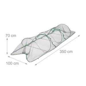 Tunnel de croissance de 3,5 m de long Vert - Matière plastique - 350 x 70 x 100 cm