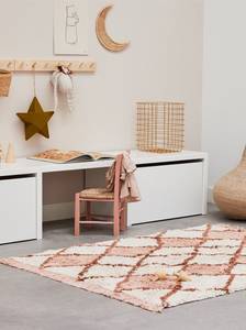 Teppich Evie Pink - Naturfaser - 130 x 1 x 170 cm